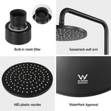 High-Pressure 9'' Rain Shower Head in Matte Black