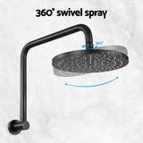 High-Pressure 9'' Rain Shower Head in Matte Black