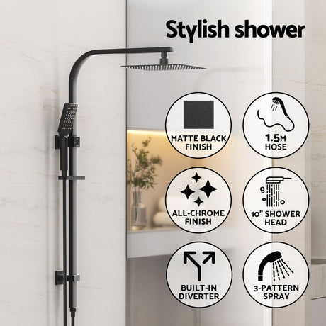 Luxury 10'' Rain Shower Head Set