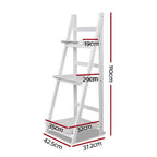 Artiss ZANE White 3-Tier Corner Shelf