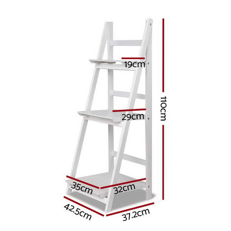 Artiss ZANE White 3-Tier Corner Shelf