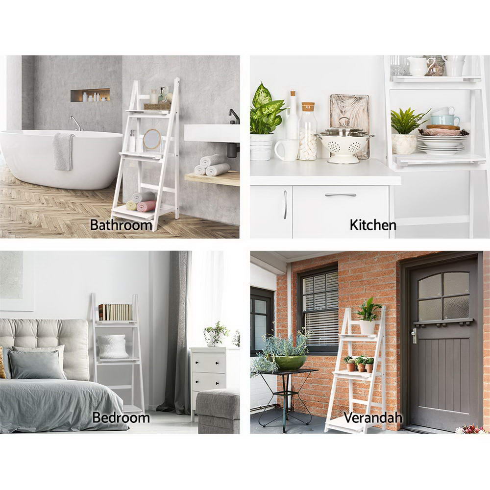 Artiss ZANE White 3-Tier Corner Shelf