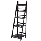 Artiss 5-Tier Corner Ladder Shelf - Coffee