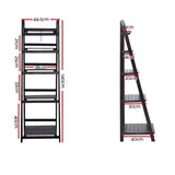 Artiss 5-Tier Corner Ladder Shelf - Coffee