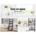 Artiss 5-Tier Corner Ladder Shelf - Coffee