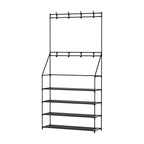 16-Pair Multifunctional Shoe Rack Hall Tree