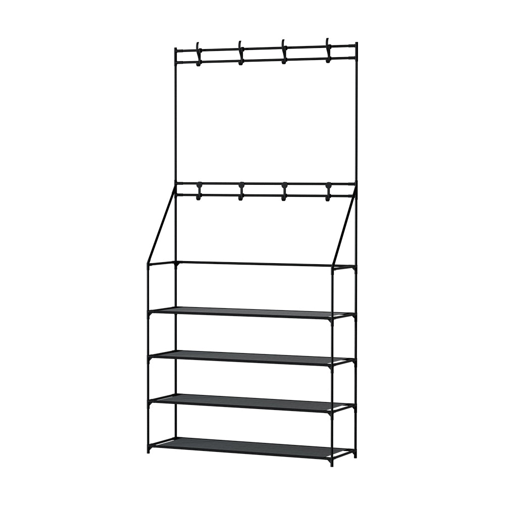 16-Pair Multifunctional Shoe Rack Hall Tree