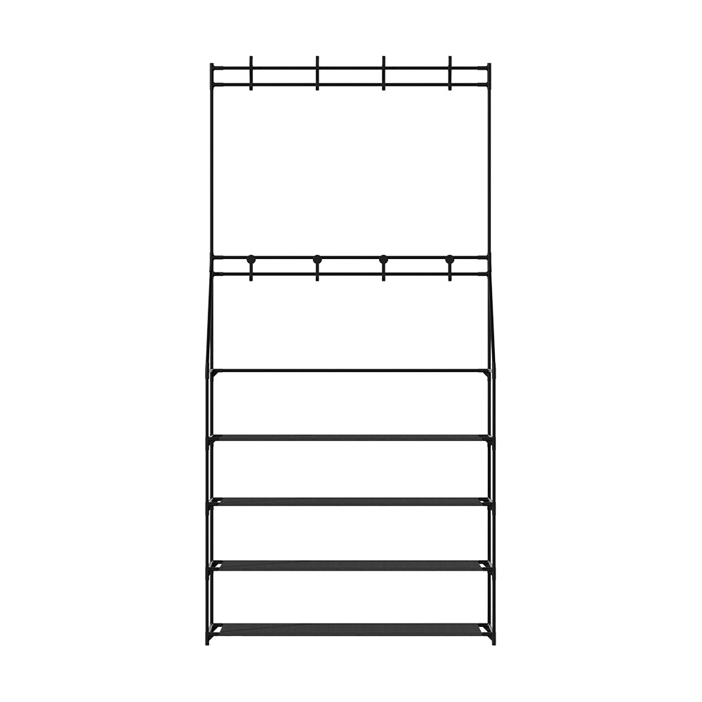 16-Pair Multifunctional Shoe Rack Hall Tree