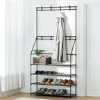 16-Pair Multifunctional Shoe Rack Hall Tree
