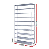 10-Tier Stackable Shoe Rack Cabinet