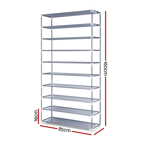 10-Tier Stackable Shoe Rack Cabinet