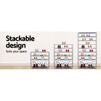 10-Tier Stackable Shoe Rack Cabinet
