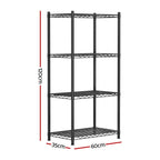 Artiss Adjustable 4-Tier Steel Shelving Unit