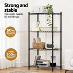 Artiss Adjustable 4-Tier Steel Shelving Unit