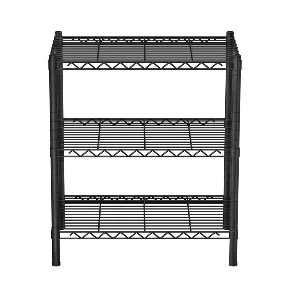 Adjustable 3-Tier Steel Shelving Unit