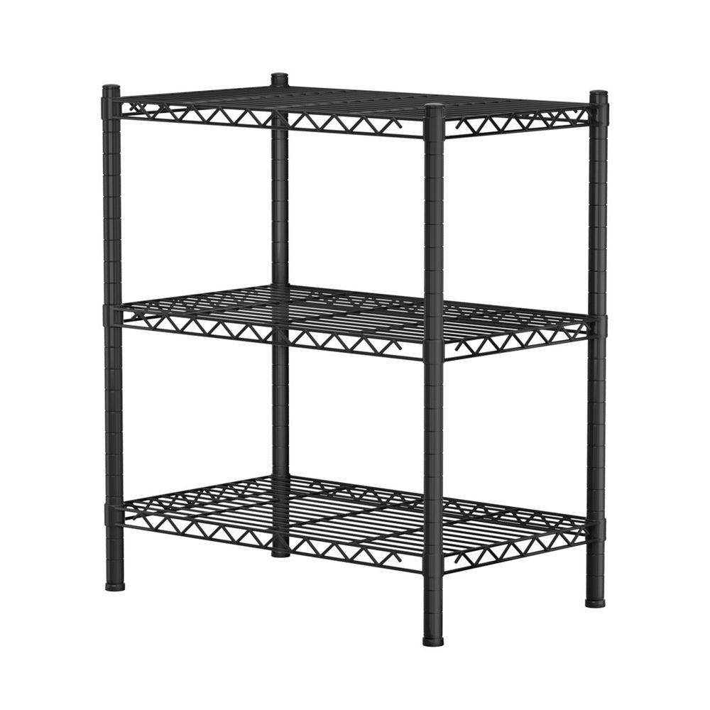 Adjustable 3-Tier Steel Shelving Unit
