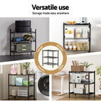 Adjustable 3-Tier Steel Shelving Unit