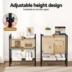 Adjustable 3-Tier Steel Shelving Unit