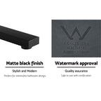 Cefito Bathroom Mixer Spout Wall Bath Tap Square Swivel Bathtub Black