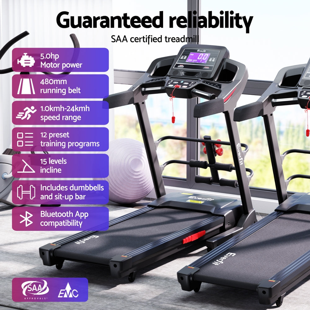 Everfit Electric Treadmill with Sit-Up Bar