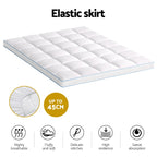 Giselle Bedding 10cm Pillowtop Bamboo Mattress Topper