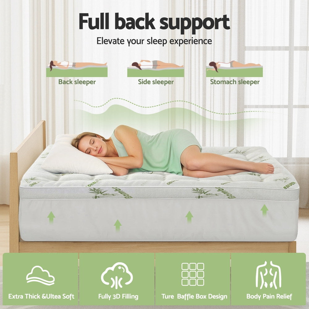 Giselle Luxurious Bamboo Pillowtop Mattress Topper