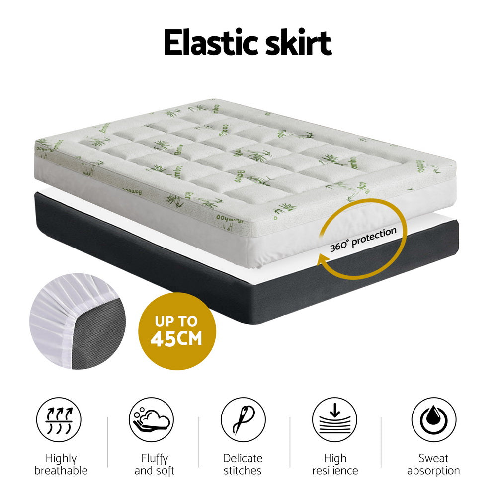 Giselle Bedding Luxury Bamboo Mattress Topper