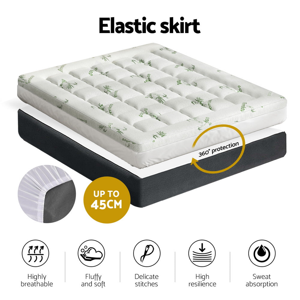 Giselle Bedding Luxury Bamboo Mattress Topper