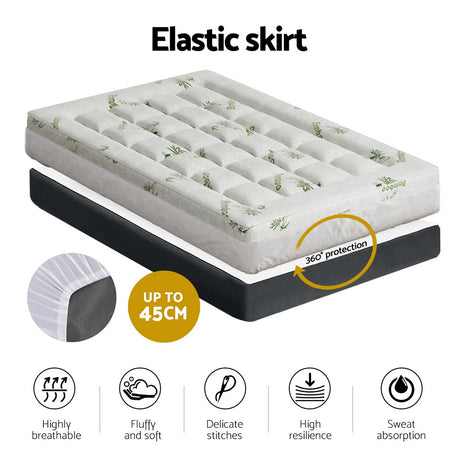 Giselle Bedding Luxury Bamboo Mattress Topper