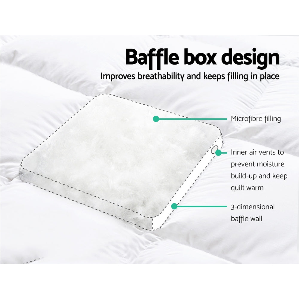 Giselle Bedding King Single Pillowtop Mattress Topper