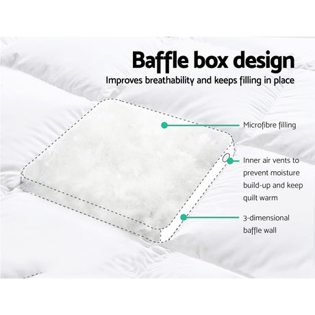 Giselle Bedding King Single Pillowtop Mattress Topper