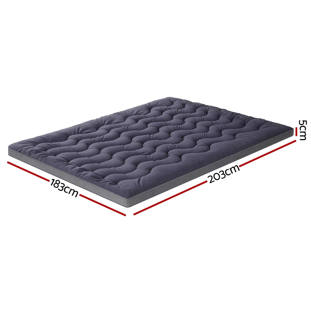 Giselle 5cm Bamboo Charcoal Pillowtop Mattress Topper