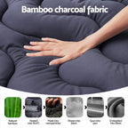 Giselle 5cm Bamboo Charcoal Pillowtop Mattress Topper