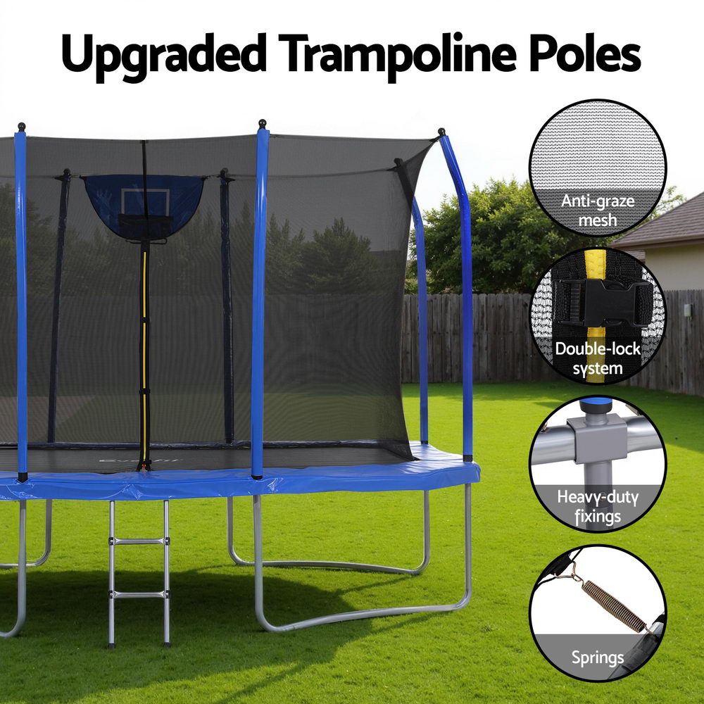 Everfit 12FT Rectangle Trampoline with Basketball Set