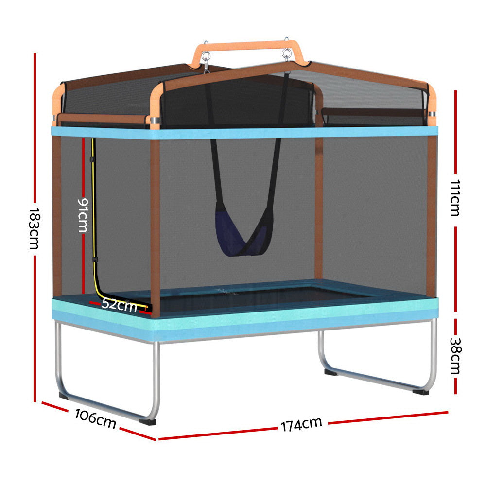Everfit 6FT Kids Trampoline with Swing Enclosure
