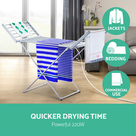 Electric Heated Towel Rail Rack - 18 Bars