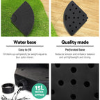 Instahut Outdoor Umbrella w/Base Cantilever Beach Garden Patio Shade Canopy