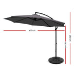 Instahut Outdoor Umbrella w/Base Cantilever Beach Garden Patio Shade Canopy