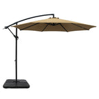 Instahut 3m Umbrella w/Base Outdoor Cantilever Beach Garden Patio Parasol