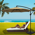 Instahut 3m Umbrella w/Base Outdoor Cantilever Beach Garden Patio Parasol
