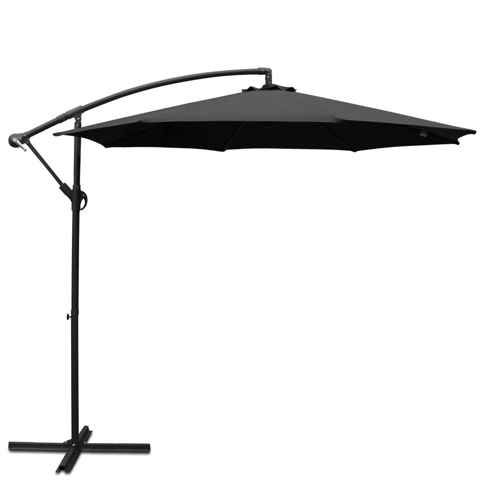 Instahut Outdoor Cantilever Umbrella for Beach, Garden & Patio Sun Shade