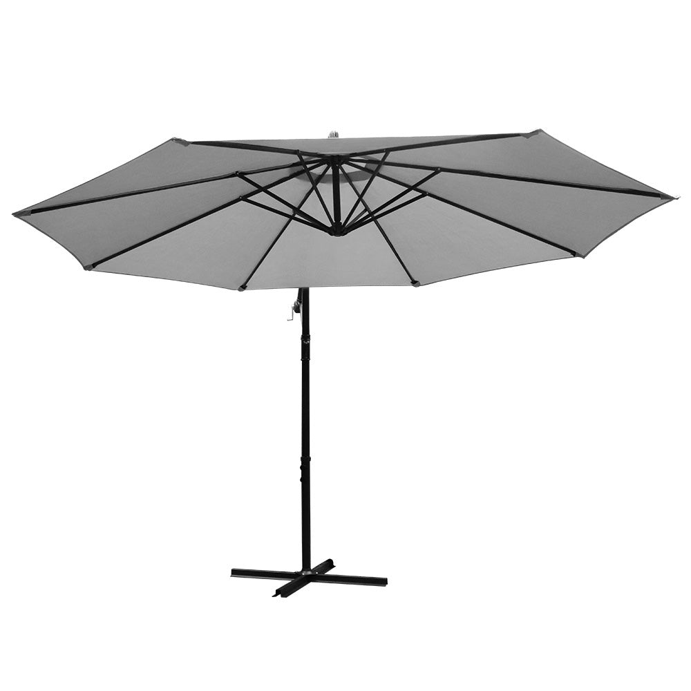 Instahut Outdoor Cantilever Umbrella for Beach, Garden & Patio Sun Shade