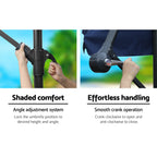 Instahut 3m Outdoor Umbrella w/Base Cantilever Garden Patio Beach Sunshade