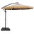 Instahut Outdoor Cantilever Umbrella with Base for Garden, Beach and Patio Shade