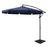Instahut Outdoor Cantilever Umbrella with Base for Garden, Beach and Patio Shade