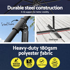 Instahut Outdoor Cantilever Umbrella with Base for Garden, Beach and Patio Shade