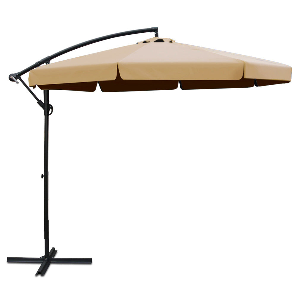 Instahut 3m Outdoor Umbrella Cantilever Garden Beach Patio Heavy Duty Shade Parasol