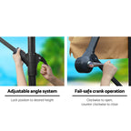 Instahut 3m Outdoor Umbrella Cantilever Garden Beach Patio Heavy Duty Shade Parasol