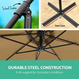 Instahut 3m Outdoor Umbrella Cantilever Garden Beach Patio Heavy Duty Shade Parasol