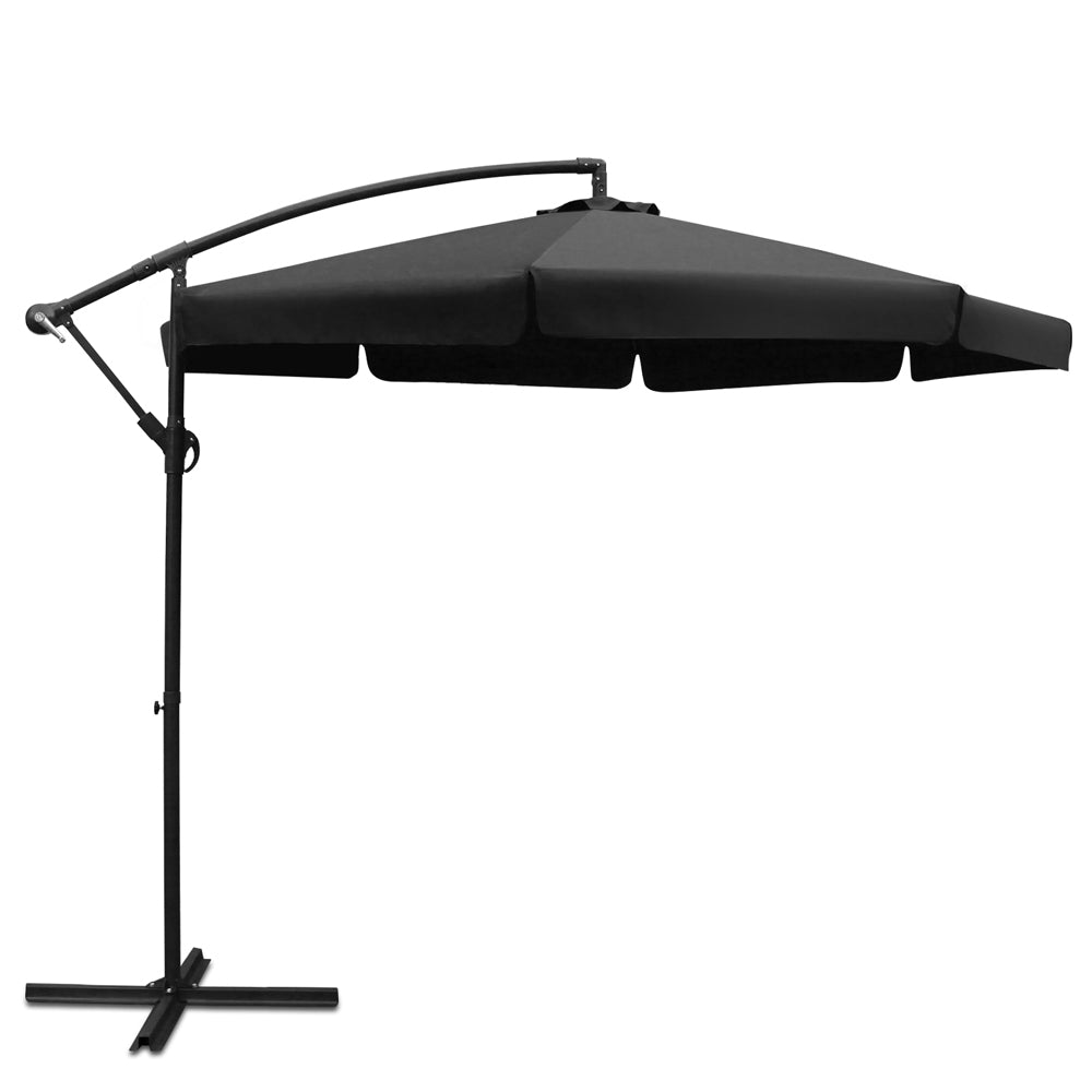 Instahut 3m Outdoor Umbrella Cantilever Garden Beach Patio Heavy Duty Shade Parasol